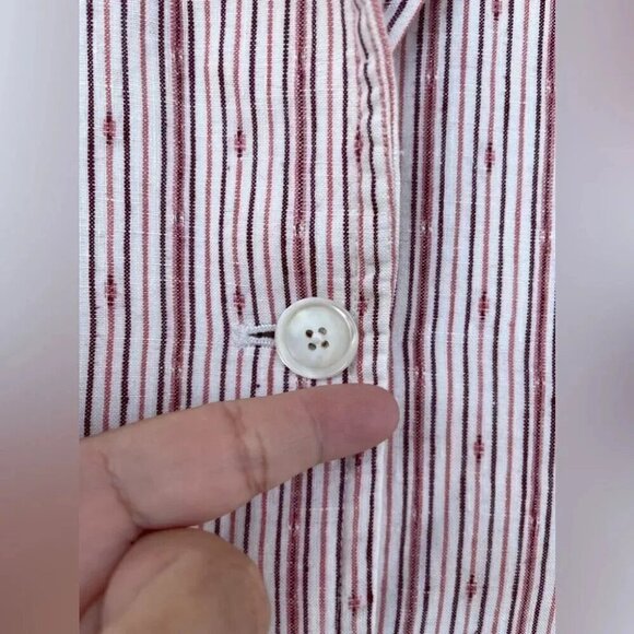 ATM Anthony Thomas Melillo Textured Linen Striped Schoolboy Blazer size 6 - Picture 7 of 14